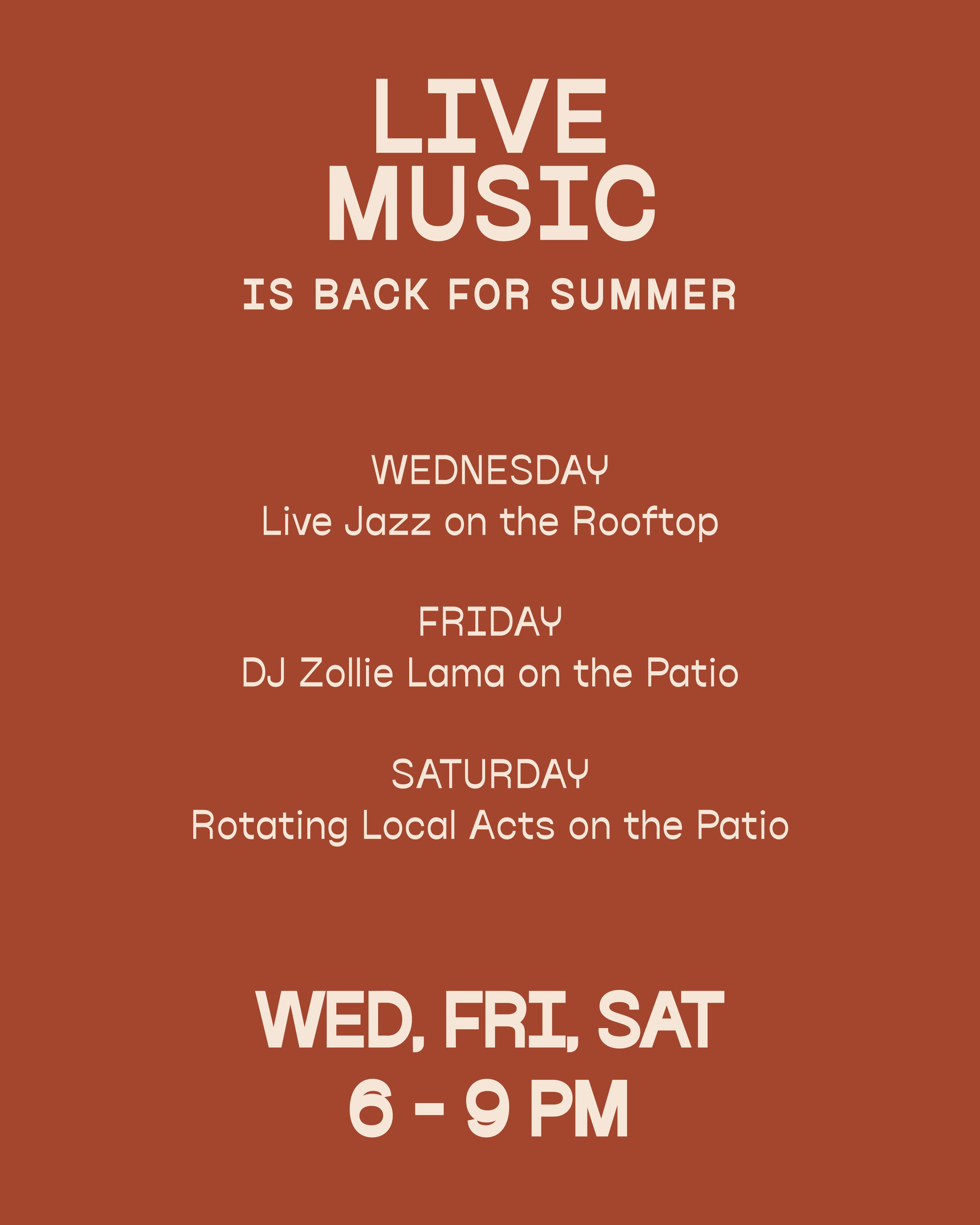 Live music is back at The Quoin